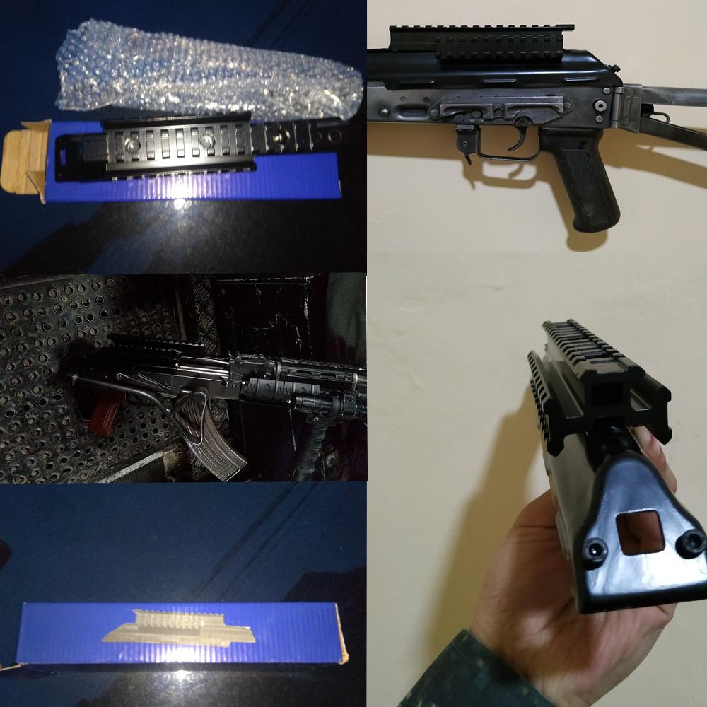 AK 47 Receiver TriRail Integral Picatinny Dust Cover Back Rail Cover